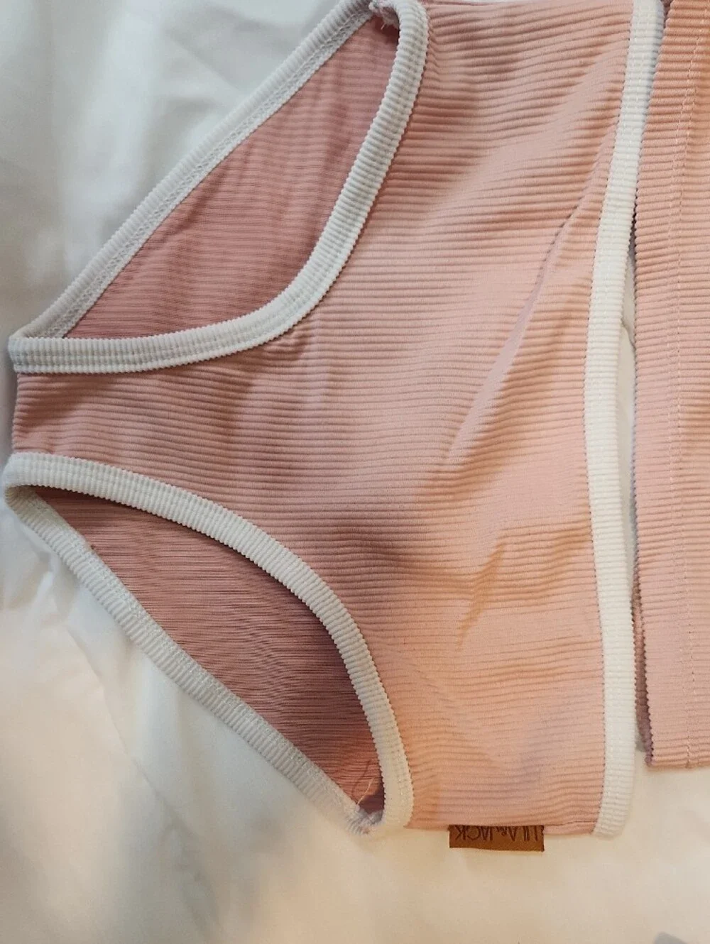 Kids Long Sleeve Rash Guard Bikini Set - Dusty Pink